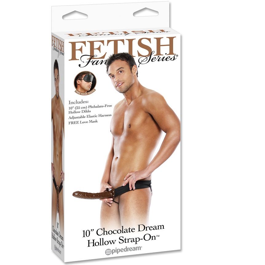 FETISH FANTASY SERIES - CHOCOLATE DREAM HOLLOW STRAP-ON FETISH FANTASY SERIES  NOCTURNA DESIRES