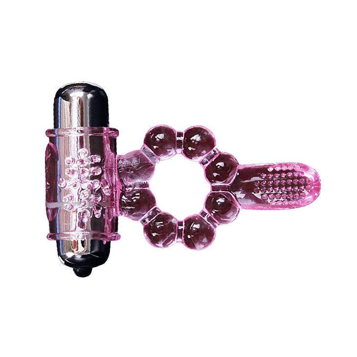 BAILE - SILICONE RING 10 TONGUE RHYTHMS WITH PINK VIBRATION BAILE FOR HIM  NOCTURNA DESIRES