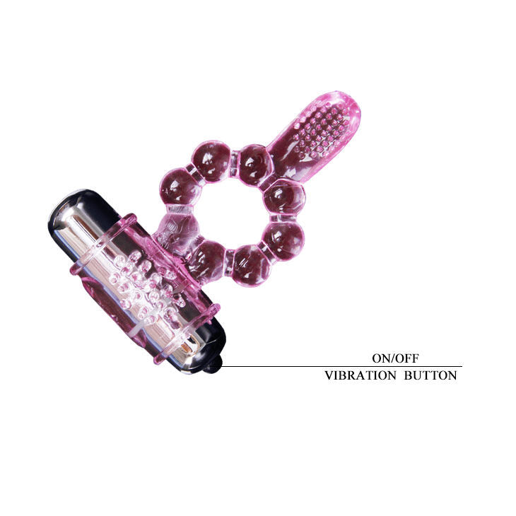 BAILE - SILICONE RING 10 TONGUE RHYTHMS WITH PINK VIBRATION BAILE FOR HIM  NOCTURNA DESIRES