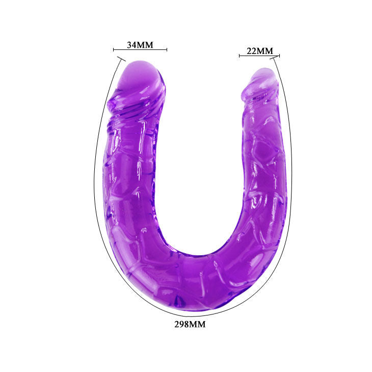 BAILE - DOUBLE DILDO IN LILAC FLEXIBLE JELLY BAILE ANAL  NOCTURNA DESIRES