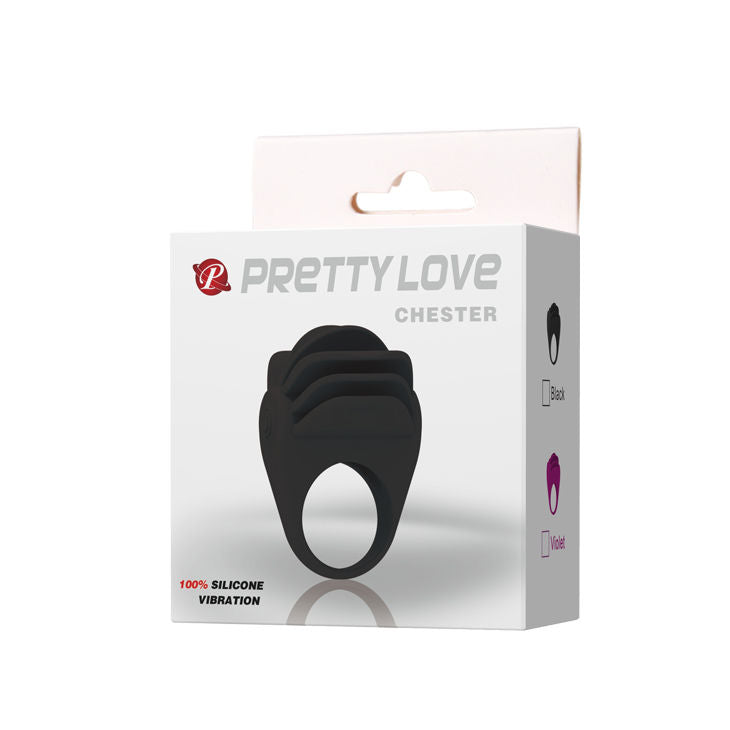 PRETTY LOVE - CHESTER BLACK VIBRATOR RING PRETTY LOVE MALE  NOCTURNA DESIRES