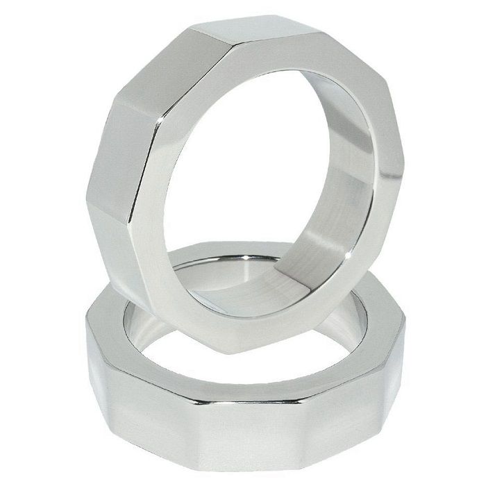 METAL HARD - PENIS AND TESTICLE NUT RING 50 MM METAL HARD  NOCTURNA DESIRES