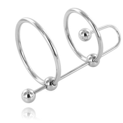 METAL HARD - EXTREME RING WITH URETHRAL STOP - NOCTURNA DESIRES