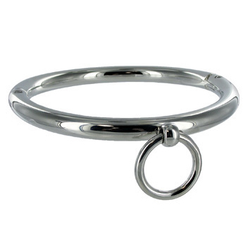 METAL HARD - BDSM NECKLACE WITH RING 10CM - NOCTURNA DESIRES