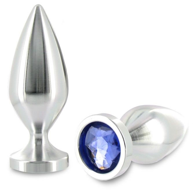 METAL HARD - ANAL PLUG ALIMINUM COLOR CRYSTAL LARGE 10.16CM METAL HARD  NOCTURNA DESIRES