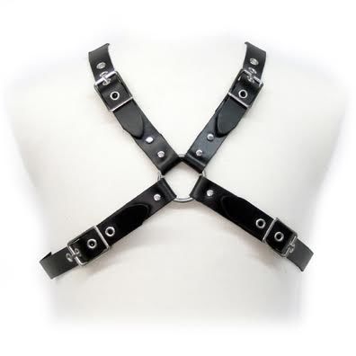 LEATHER BODY - BLACK BUCKLE HARNESS FOR MEN LEATHER BODY  NOCTURNA DESIRES