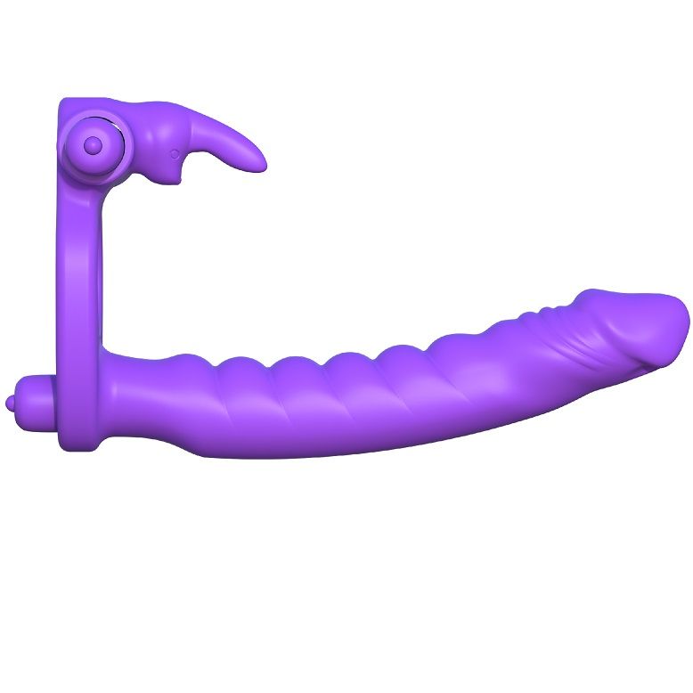 FANTASY C-RINGZ - SILICONE DOUBLE VIBRATOR RABBIT FANTASY C-RINGZ  NOCTURNA DESIRES