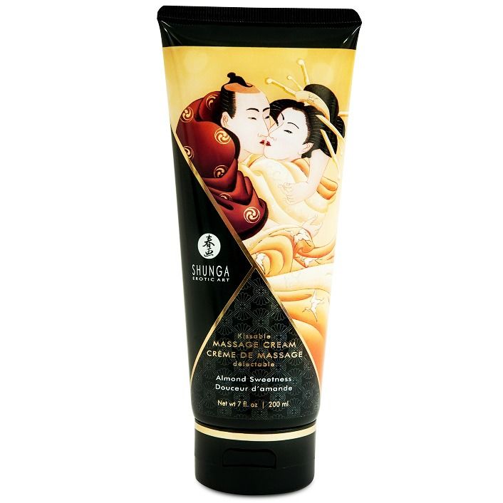 SHUNGA - SWEET ALMOND MASSAGE CREAM 200 ML SHUNGA MASSAGE CREAM  NOCTURNA DESIRES