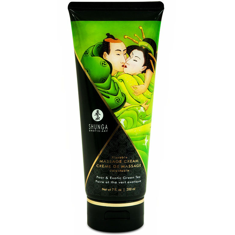 SHUNGA - PEAR & GREEN TEA MASSAGE CREAM 200 ML SHUNGA MASSAGE CREAM  NOCTURNA DESIRES