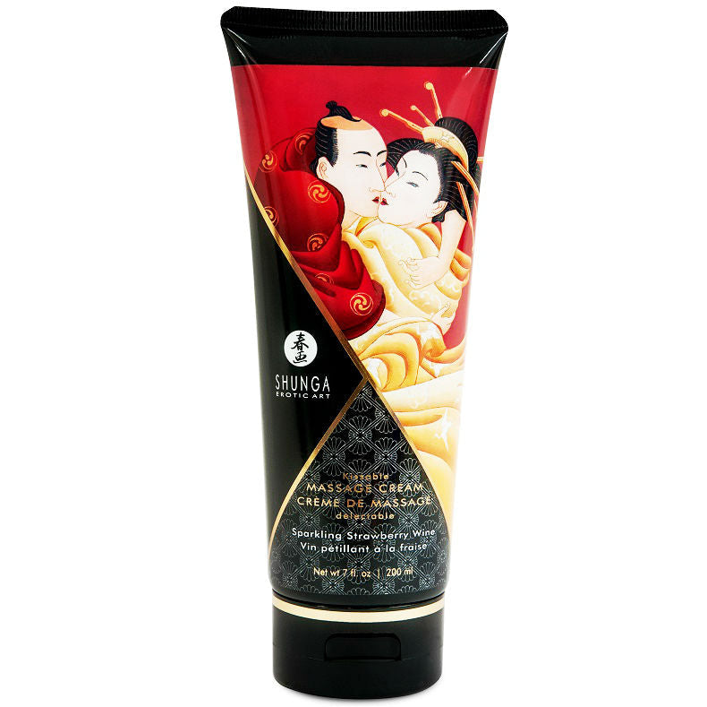SHUNGA - STRAWBERRY AND CAVA MASSAGE CREAM 200 ML SHUNGA MASSAGE CREAM  NOCTURNA DESIRES