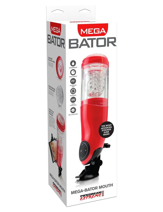 EXTREME TOYZ - PDX MEGA BATOR USB MALE MASTURBATOR MOUTH RED EXTREME TOYZ  NOCTURNA DESIRES