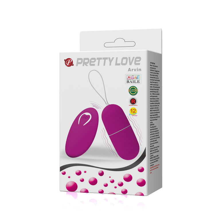 PRETTY LOVE - VIBRATING EGG ARVIN REMOTE CONTROL 12V PRETTY LOVE FLIRTATION  NOCTURNA DESIRES