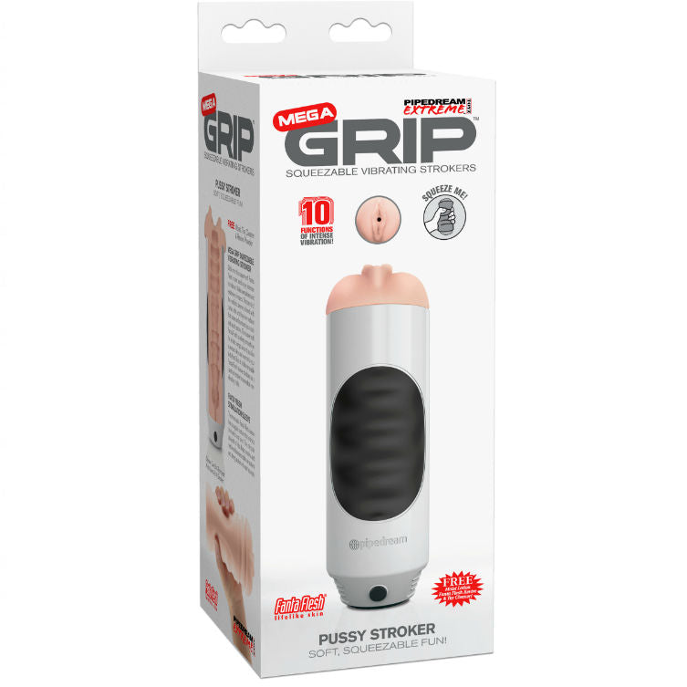 EXTREME TOYZ - PIPEDREAM MEGA GRIP VAGINA MASTURBATOR VIBRATOR EXTREME TOYZ  NOCTURNA DESIRES