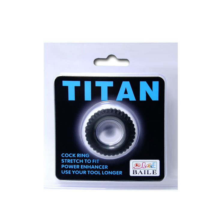 BAILE - TITAN COCKRING BLACK 1.9 CM BAILE FOR HIM  NOCTURNA DESIRES