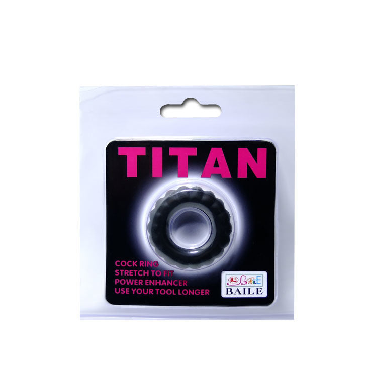 BAILE - TITAN COCKRING BLACK 2 CM BAILE FOR HIM  NOCTURNA DESIRES