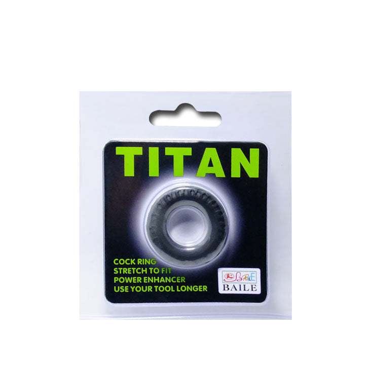BAILE - TITAN COCKRING BLACK GREEN 2 CM BAILE FOR HIM  NOCTURNA DESIRES