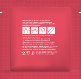 CONFORTEX - STRAWBERRY CONDOM 144 UNITS CONFORTEX  NOCTURNA DESIRES