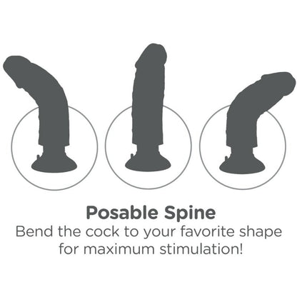 KING COCK - 15.24 CM VIBRATING COCK FLESH - NOCTURNA DESIRES
