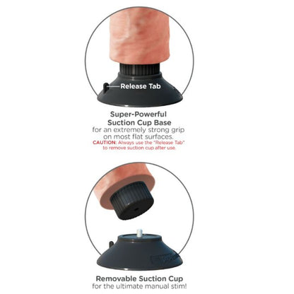 KING COCK - 17.78 CM VIBRATING COCK FLESH KING COCK  NOCTURNA DESIRES