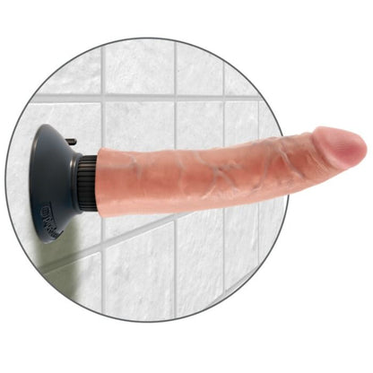 KING COCK - 17.78 CM VIBRATING COCK FLESH KING COCK  NOCTURNA DESIRES