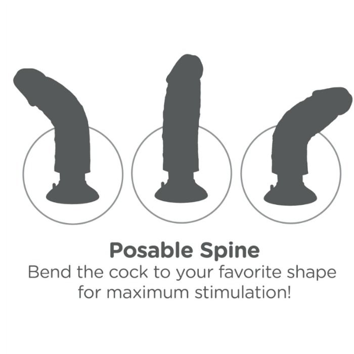 KING COCK - 17.78 CM VIBRATING COCK FLESH KING COCK  NOCTURNA DESIRES