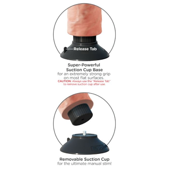 KING COCK - 17.78 CM VIBRATING COCK WITH BALLS FLESH KING COCK  NOCTURNA DESIRES