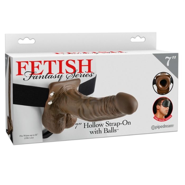 FETISH FANTASY SERIES - SERIES 7 HOLLOW STRAP-ON WITH BALLS FETISH FANTASY SERIES  NOCTURNA DESIRES