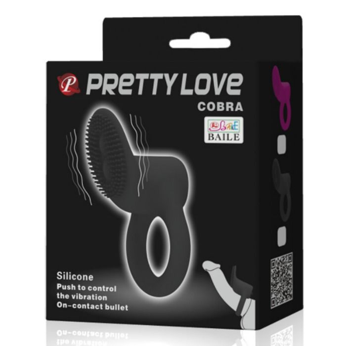 PRETTY LOVE - COBRA VIBRATOR RING BLACK PRETTY LOVE MALE  NOCTURNA DESIRES
