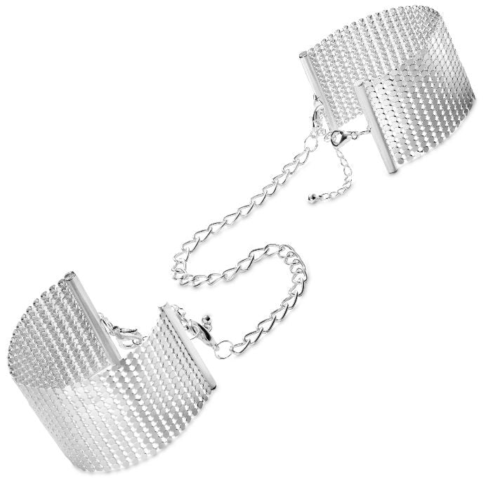BIJOUX - DÉSIR MÉTALLIQUE SILVER METALLIC HANDCUFFS BIJOUX DESIRE METALLIQUE  NOCTURNA DESIRES