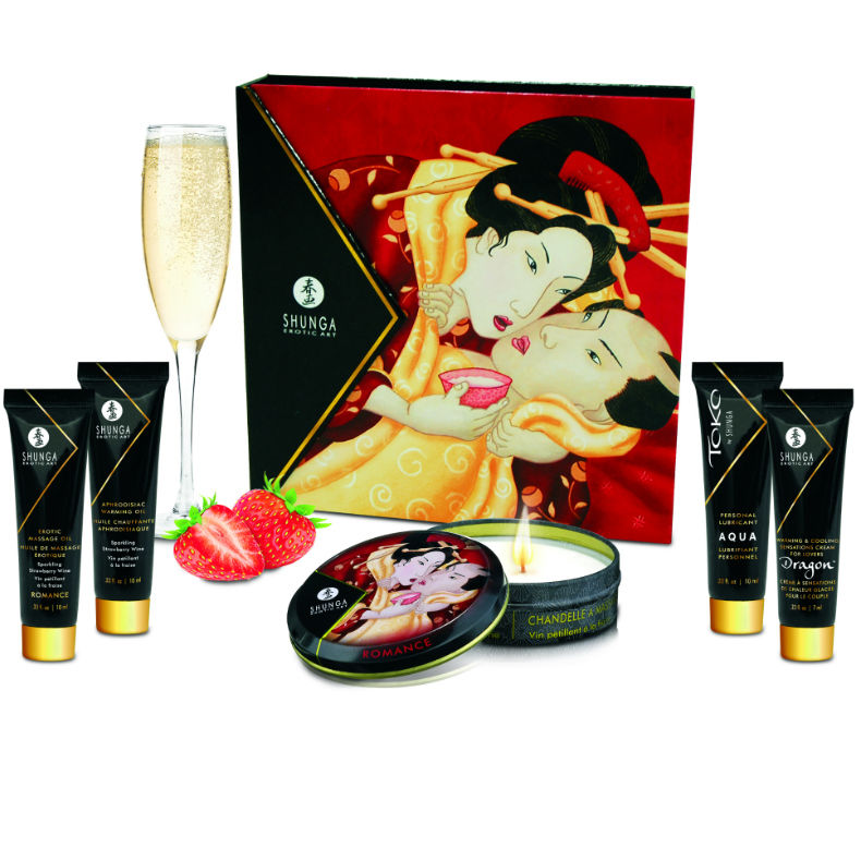 SHUNGA - SECRET GEISHA STRAWBERRIES AND CAVA KIT SHUNGA KITS  NOCTURNA DESIRES