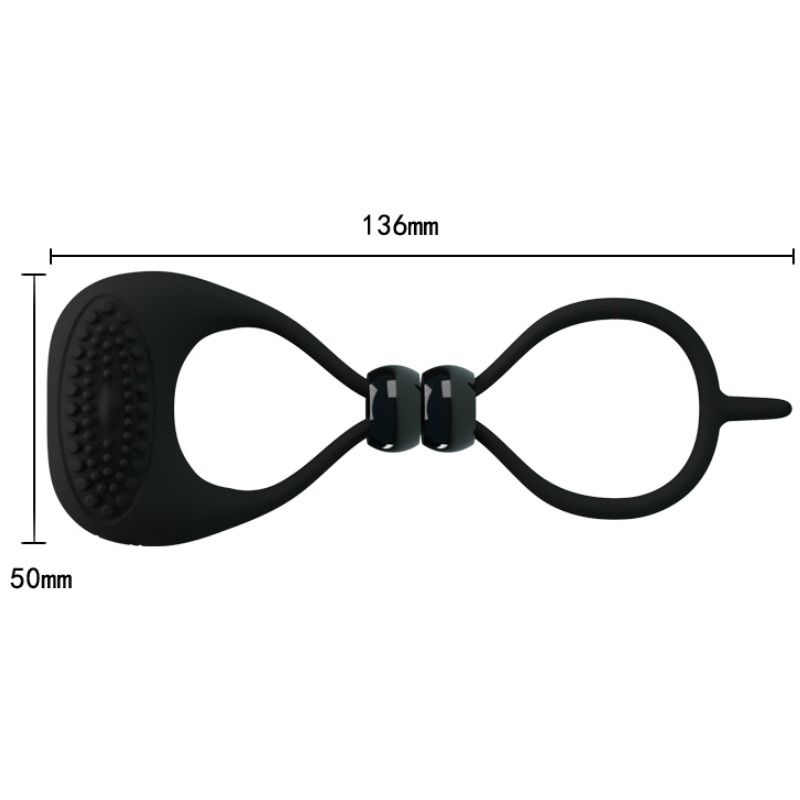 PRETTY LOVE - DOUBLE RING FOR PENIS AND TESTICLES PRETTY LOVE MALE  NOCTURNA DESIRES