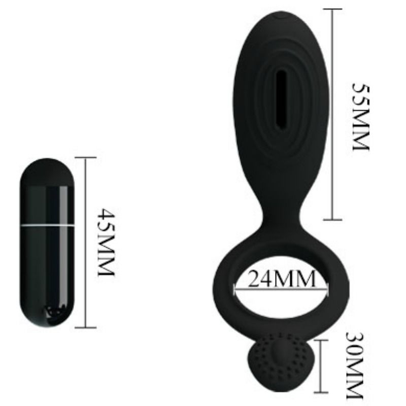 PRETTY LOVE - ETHEL VIBRATING RING WITH STIMULATOR PRETTY LOVE MALE  NOCTURNA DESIRES