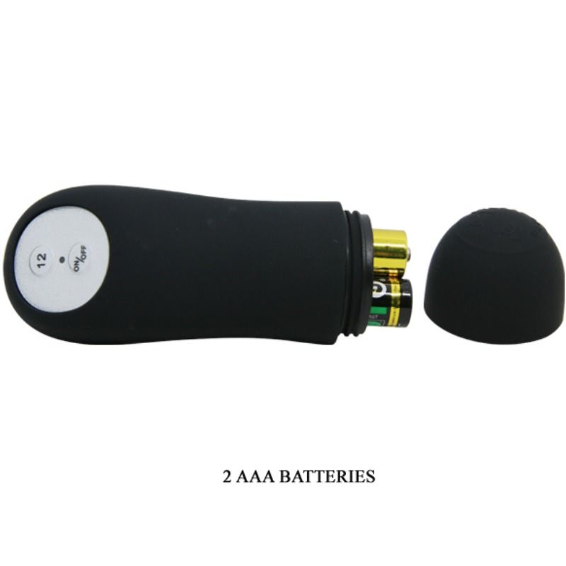 PRETTY LOVE - ANAL PLUG SILICONE EXTRA STIMULATION AND 12 VIBRATION MODES BLACK REMOTE CONTROL PRETTY LOVE BOTTOM  NOCTURNA DESIRES