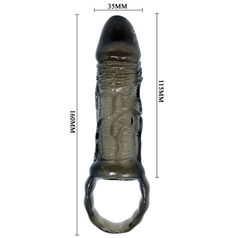 BAILE - PENIS EXTENSION SHEATH WITH STRAP FOR TESTICLES 11.5 CM BAILE FOR HIM  NOCTURNA DESIRES