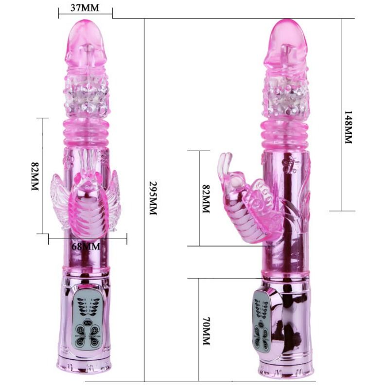 BAILE - RECHARGEABLE VIBRATOR WITH ROTATION AND THROBBING BUTTERF STIMULATOR BAILE ROTATIONS  NOCTURNA DESIRES