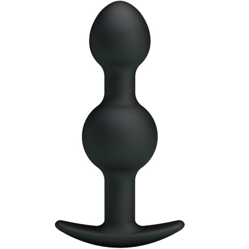 PRETTY LOVE - SPECIAL STIMULATION SILICONE ANAL BALLS 10.3 CM BLACK - NOCTURNA DESIRES