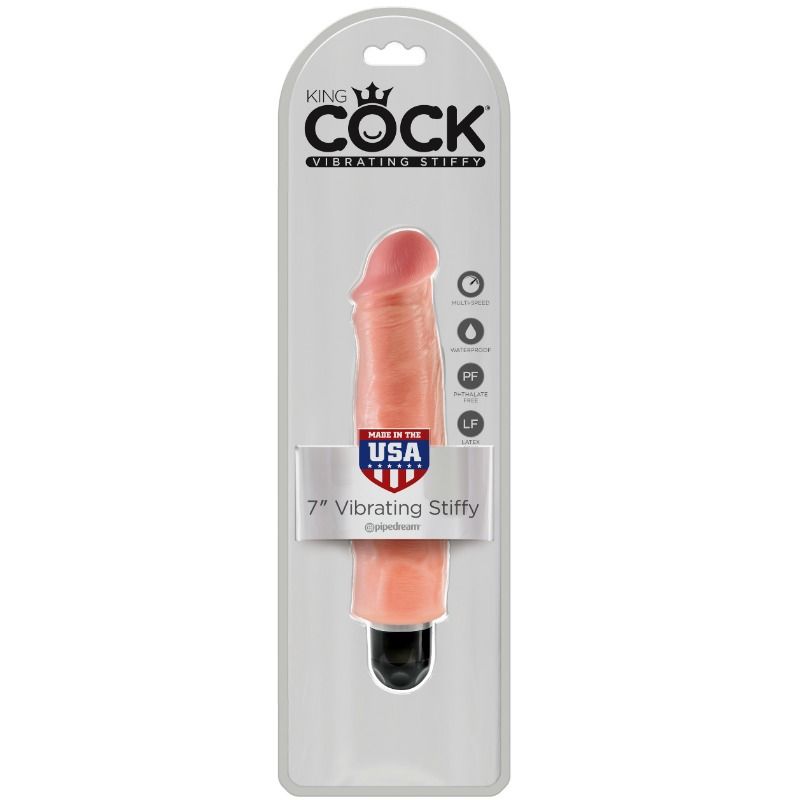 KING COCK - 17.8 CM VIBRATING STIFFY FLESH KING COCK  NOCTURNA DESIRES