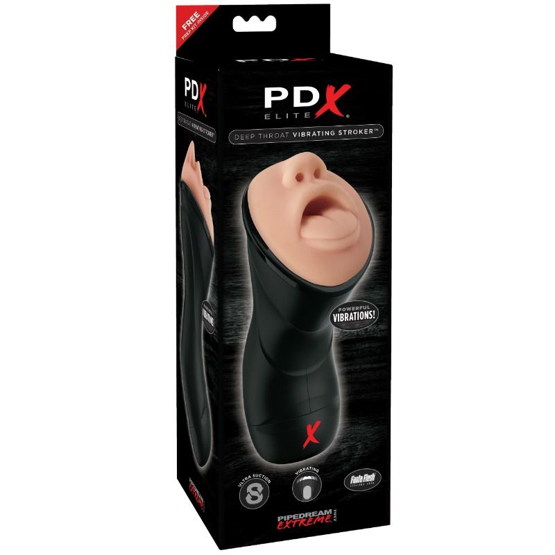 PDX ELITE - DEEP THROAT VIBRATING STROKER PDX ELITE  NOCTURNA DESIRES