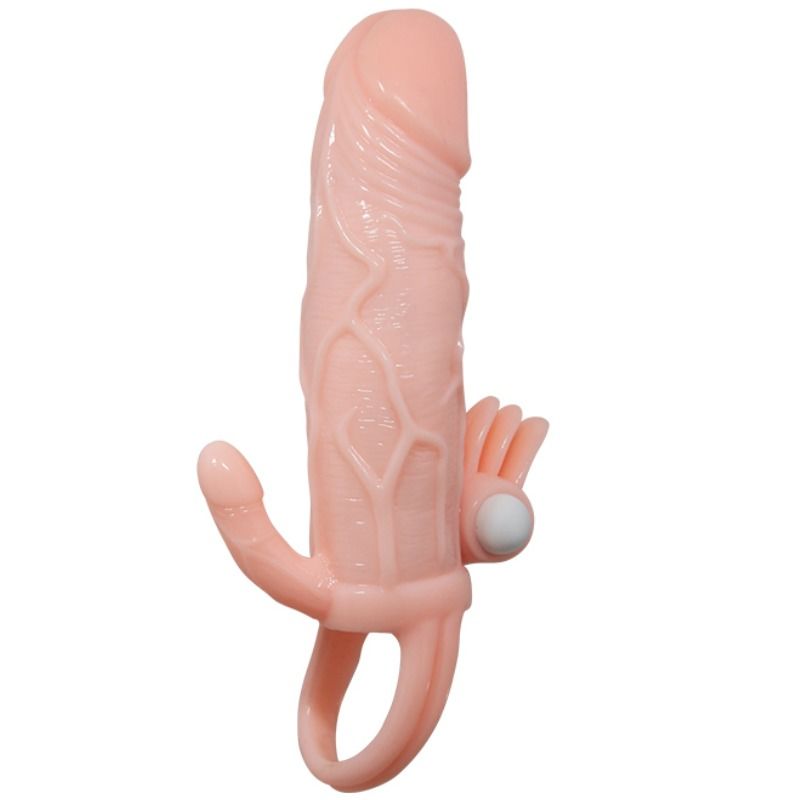 BAILE - BRAVE MAN PENIS COVER WITH CLIT AND ANAL STIMULATION FLESH 16.5 CM BAILE FOR HIM  NOCTURNA DESIRES