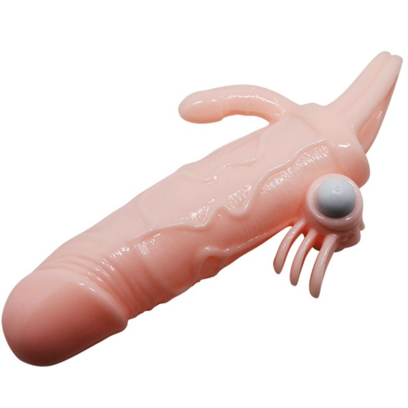 BAILE - BRAVE MAN PENIS COVER WITH CLIT AND ANAL STIMULATION FLESH 16.5 CM BAILE FOR HIM  NOCTURNA DESIRES