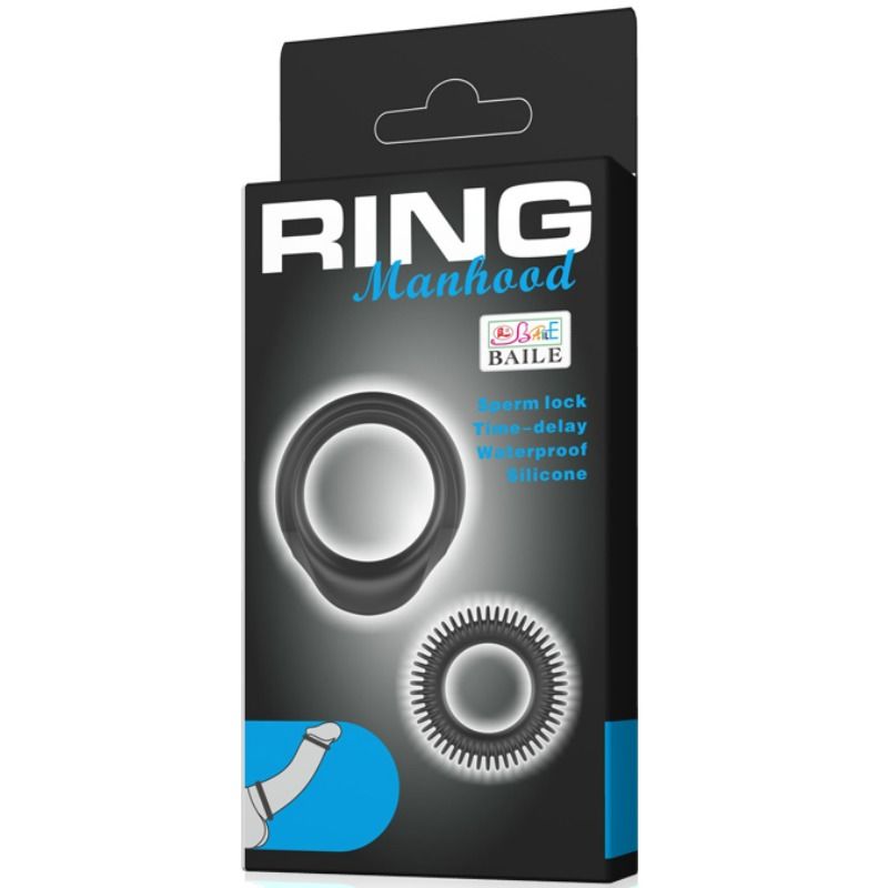 BAILE - KIT 2 SILICONE RINGS RING MANHOOD BAILE FOR HIM  NOCTURNA DESIRES