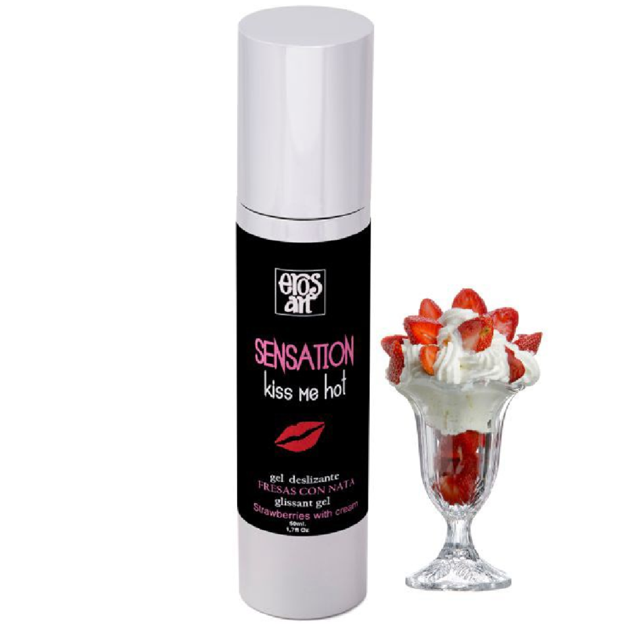 EROS-ART - SENSATTION NATURAL LUBRICANT STRAWBERRIES WITH CREAM 50 ML - NOCTURNA DESIRES