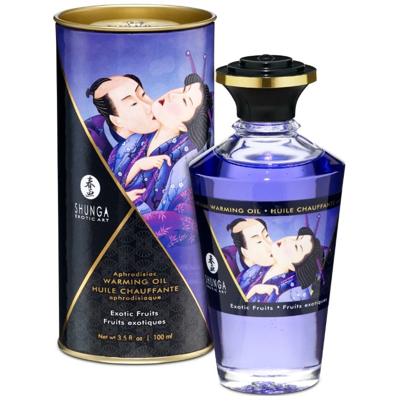 SHUNGA - HEAT EFFECT MASSAGE OIL EXOTIC FRUITS FLAVOR 100 ML SHUNGA OILS  NOCTURNA DESIRES