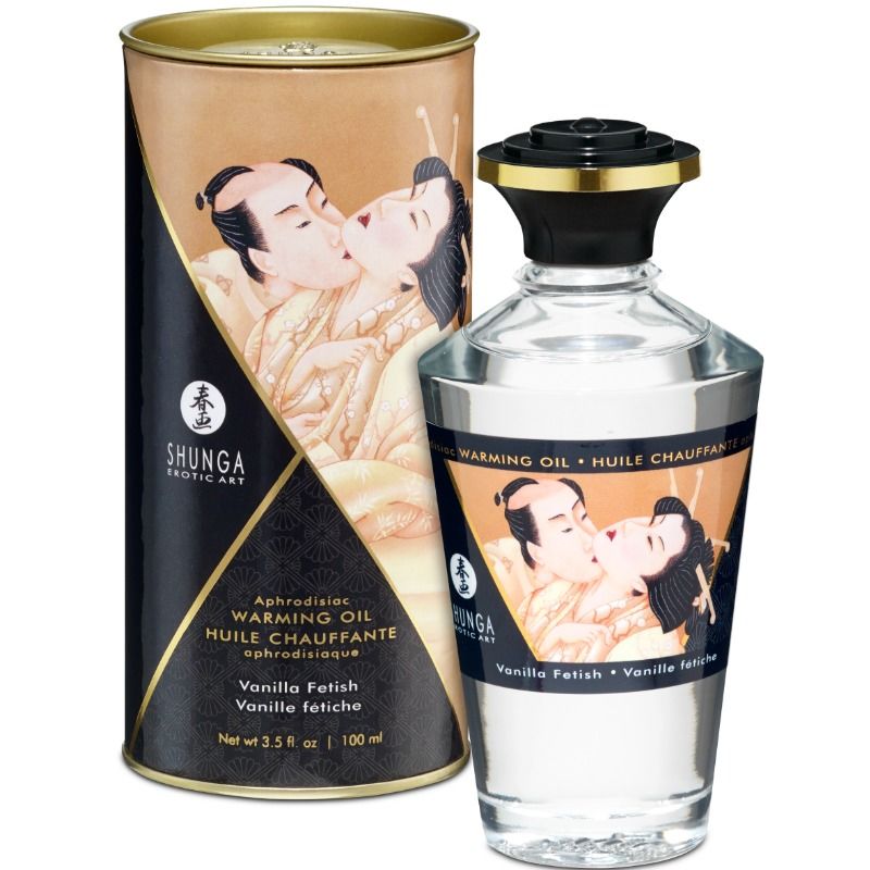 SHUNGA - FETISH VANILLA FLAVOR HEAT EFFECT MASSAGE OIL 100 ML SHUNGA OILS  NOCTURNA DESIRES