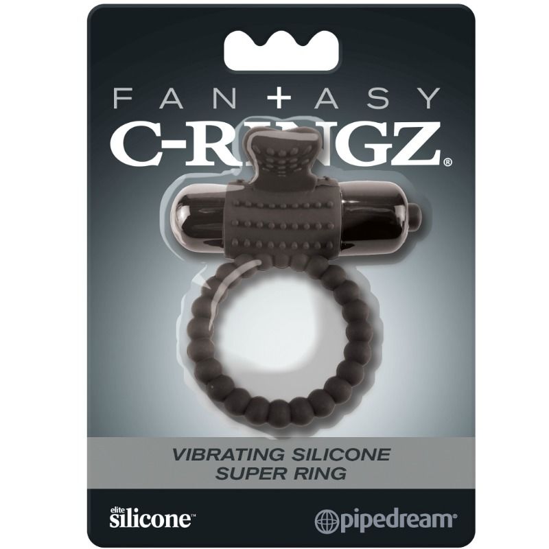 FANTASY C-RINGZ - BLACK SILICONE VIBRATING RING FANTASY C-RINGZ  NOCTURNA DESIRES