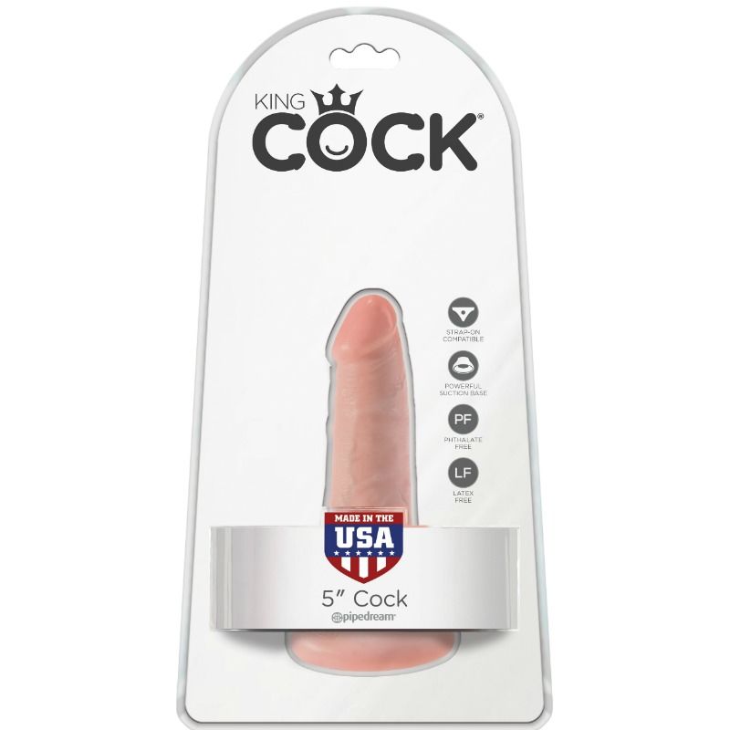 KING COCK - DILDO WITH BALLS 14 CM FLESH KING COCK  NOCTURNA DESIRES