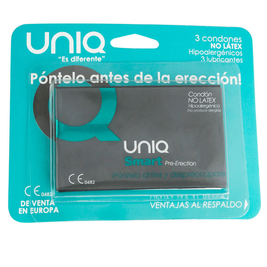 UNIQ - SMART LATEX FREE PRE-ERECTION CONDOMS 3 UNITS UNIQ  NOCTURNA DESIRES