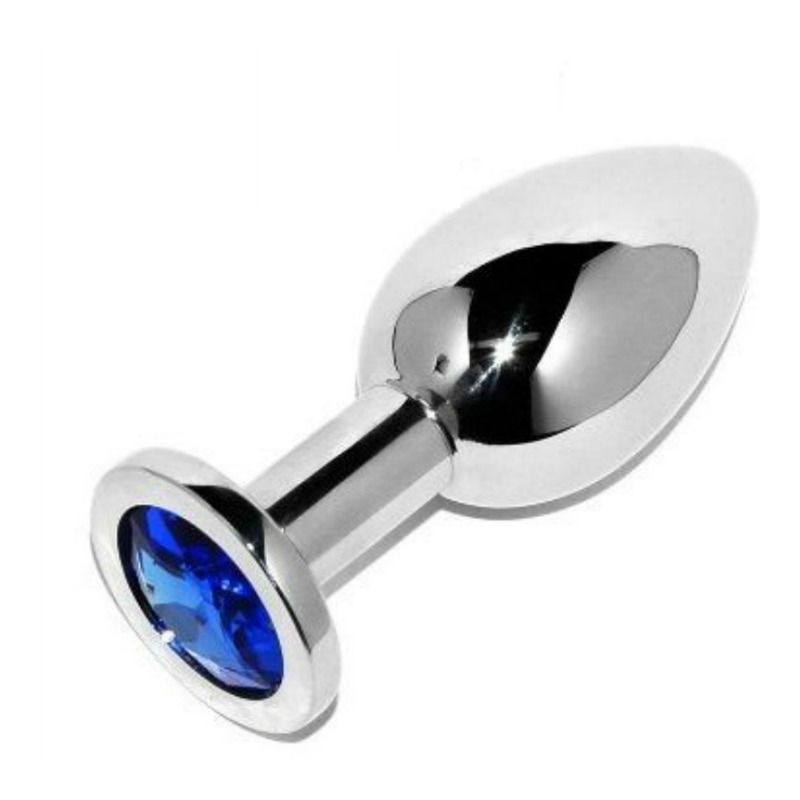 METAL HARD - ANAL PLUG DIAMOND BLUE SMALL 5.71CM METAL HARD  NOCTURNA DESIRES