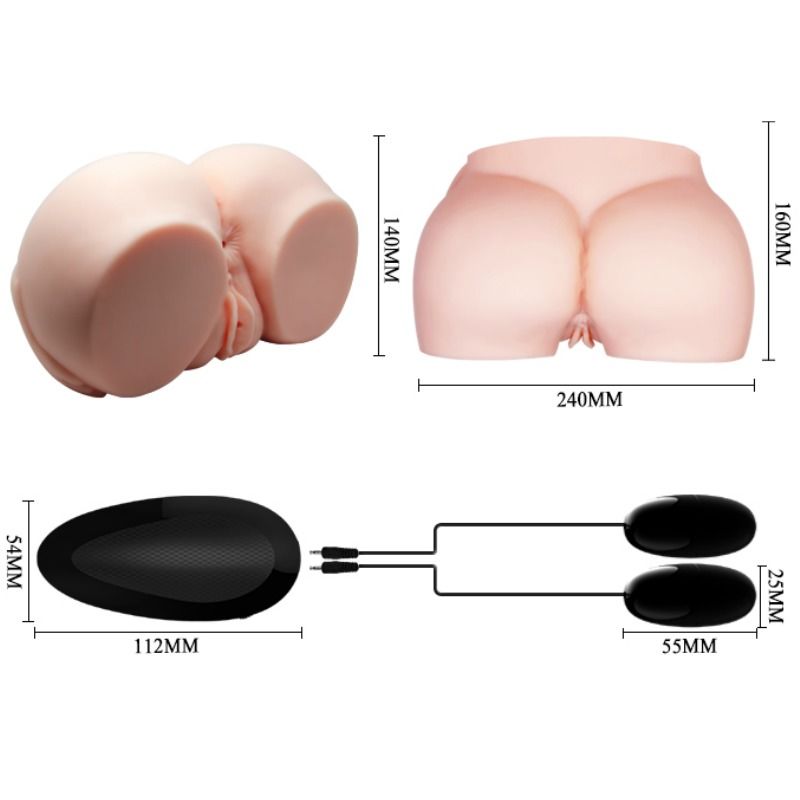 CRAZY BULL - REALISTIC VAGINA AND ANUS WITH VIBRATION CRAZY BULL  NOCTURNA DESIRES