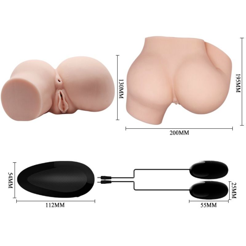 CRAZY BULL - BUTT WITH REALISTIC VAGINA AND ANUS AND VIBRATION CRAZY BULL  NOCTURNA DESIRES